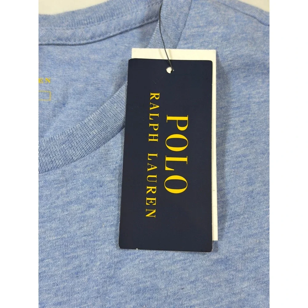 Polo Ralph Lauren Mens Heather Blue Crewneck Pony Logo T-Shirt NWT Medium